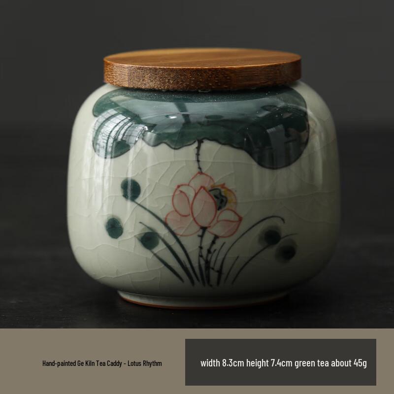 Расписанная вручную керамическая чайница