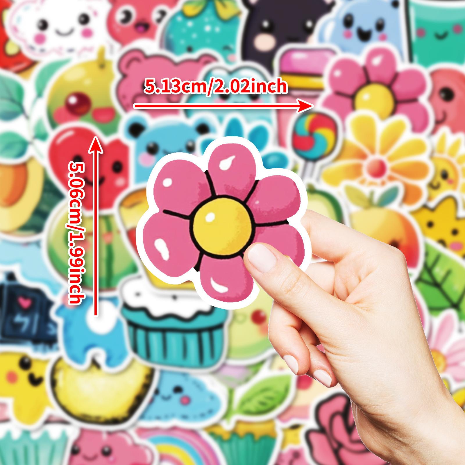 50 Милых Нарисованных Вручную Граффити Наклеек Нарисованные Вручную Наклейки Декоративные Стаканы для Воды Компьютер Скейтборды